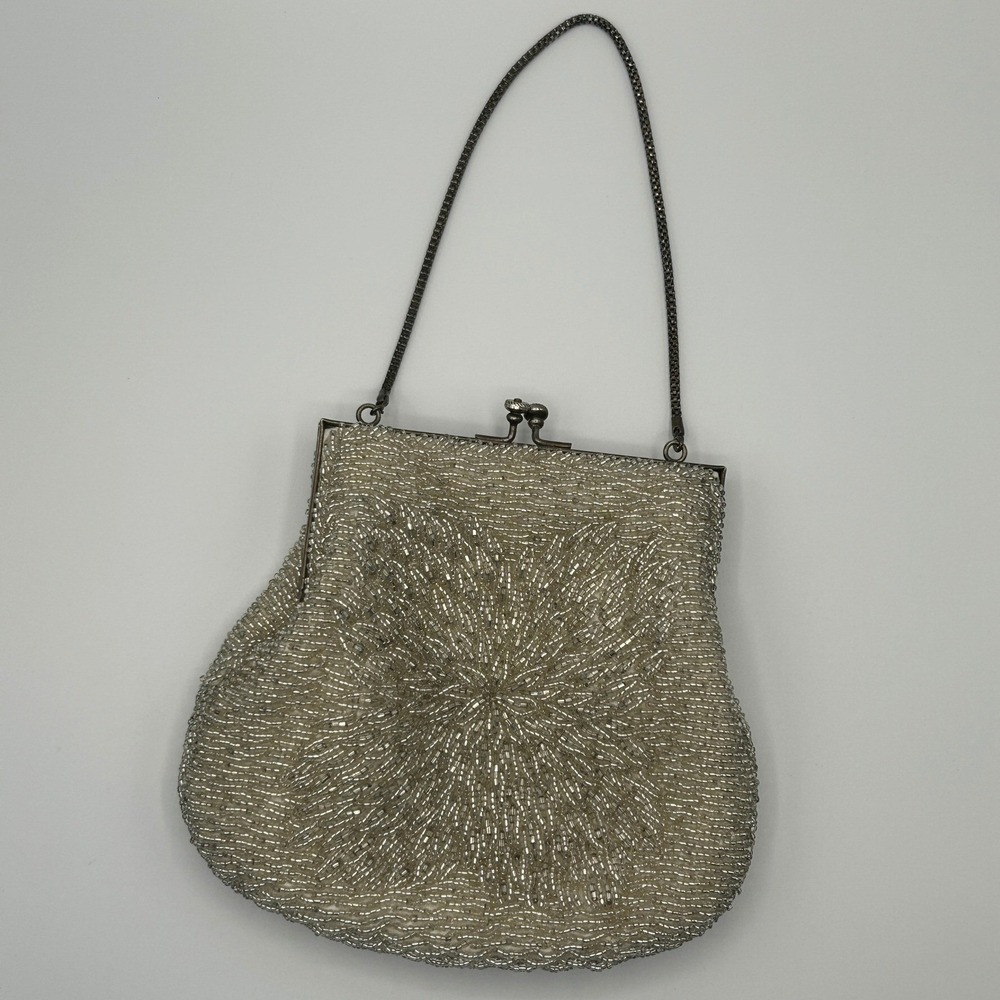 Vintage Walborg 1960 Beaded Evening Wristlet Hong Kong Party Glam Wedding Luxury